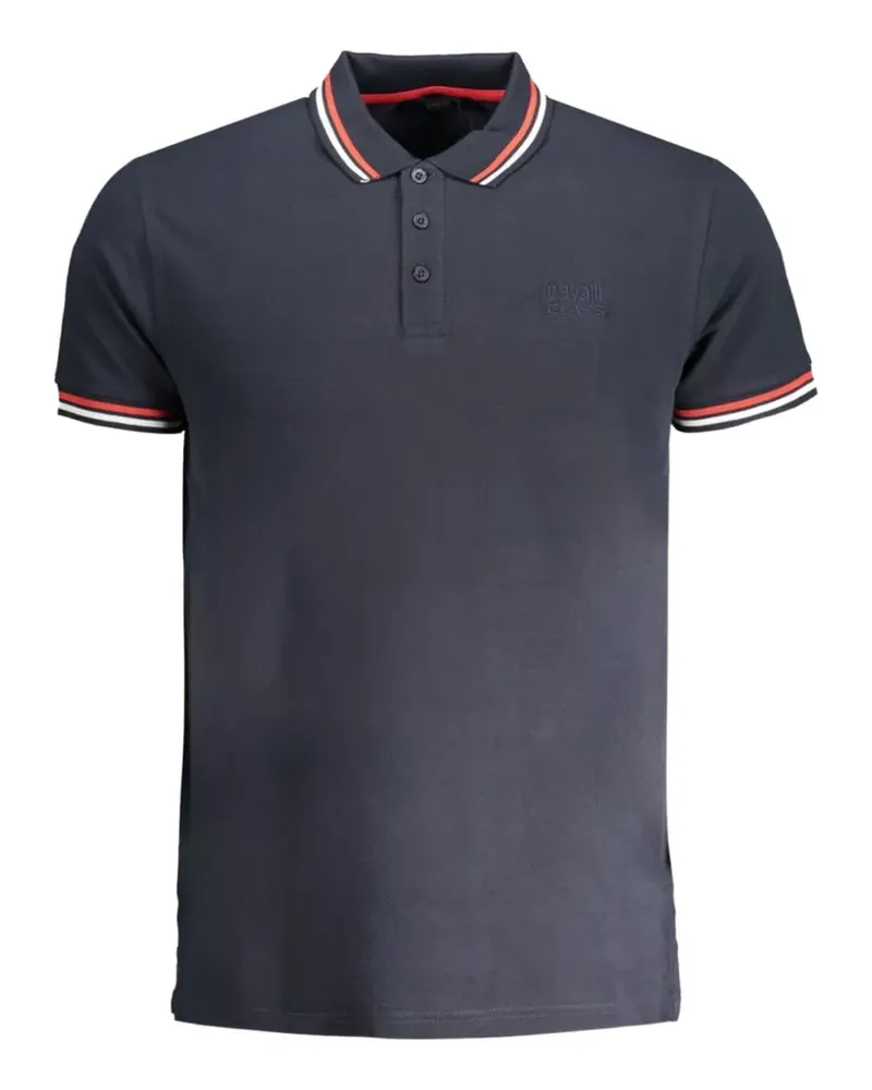 Roberto Cavalli tipped-trim polo shirt - Blau Blau