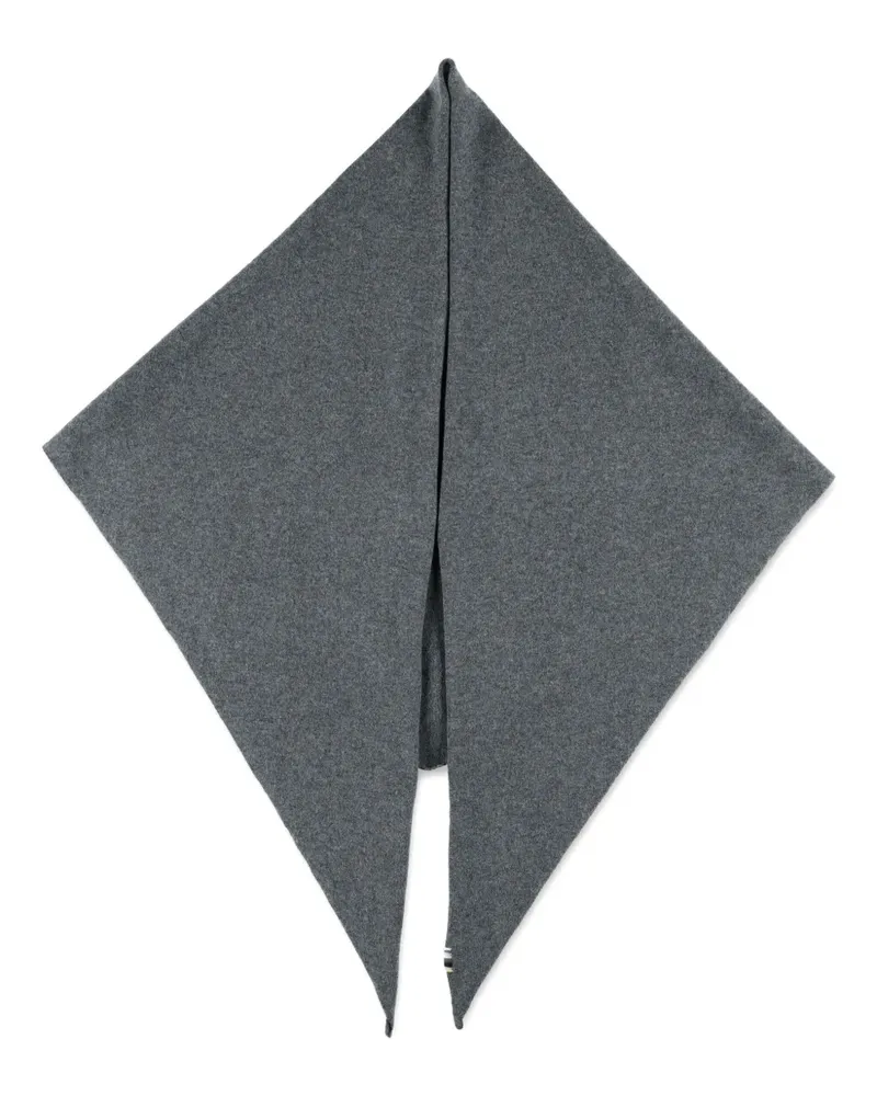 extreme cashmere Schal mit Ziernähten - Grau Grau