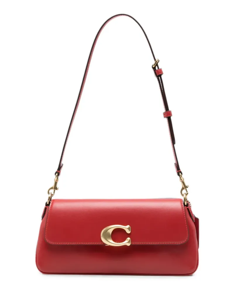 Coach logo-plaque leather shoulder bag - Rot Rot