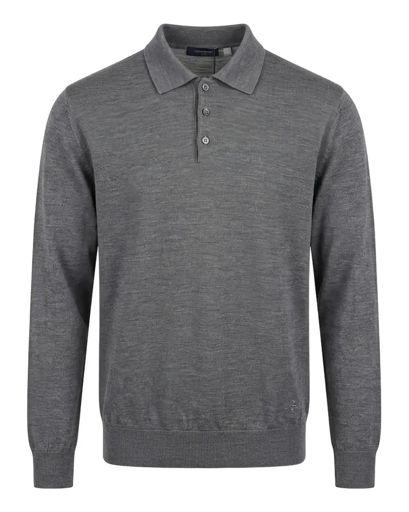 Tombolini button-fastening polo-collar sweater - Grau Grau