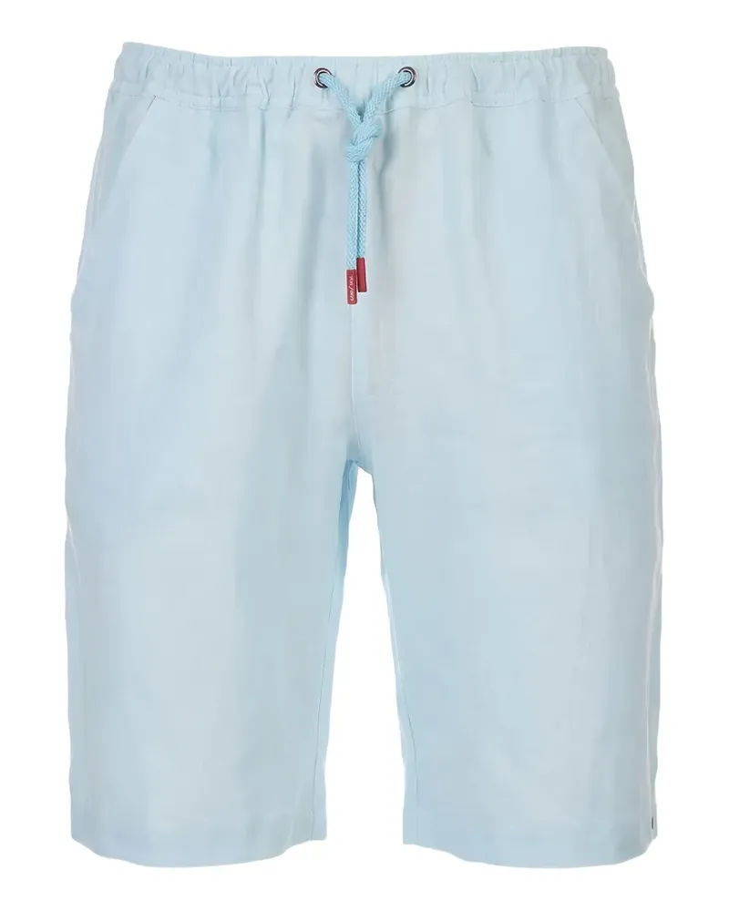 Kiton drawstring linen shorts - Blau Blau