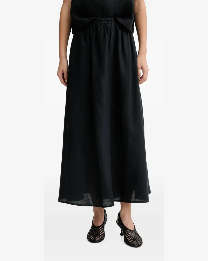 Marc O'Polo elasticated-waist flared maxi skirt - Schwarz Schwarz