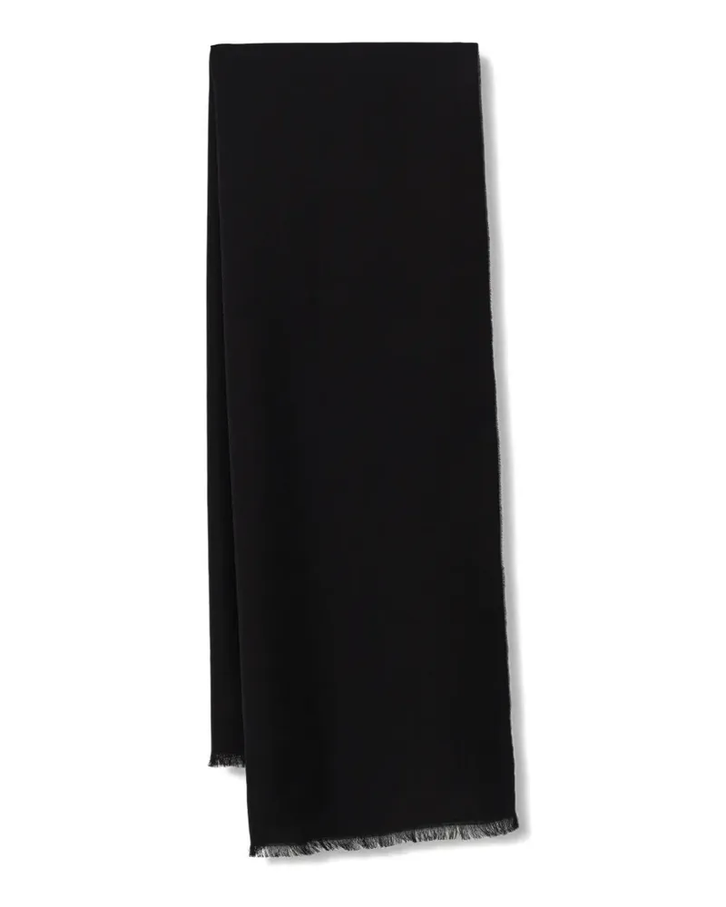 HUGO BOSS fringed scarf - Schwarz Schwarz