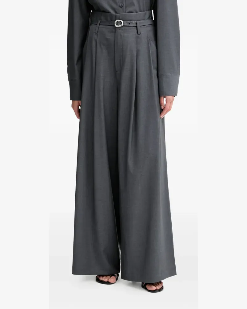 Isabelle Blanche Plissierte Palazzohose - Grau Grau