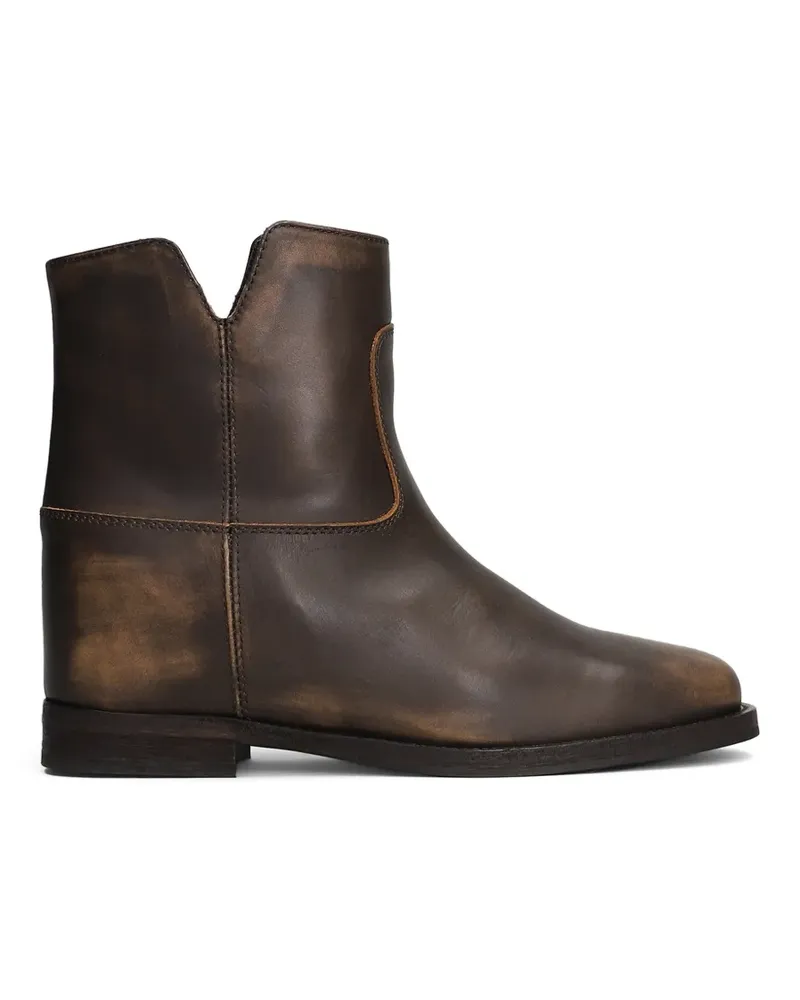 Via Roma 15 faded-effect ankle boots - Braun Braun