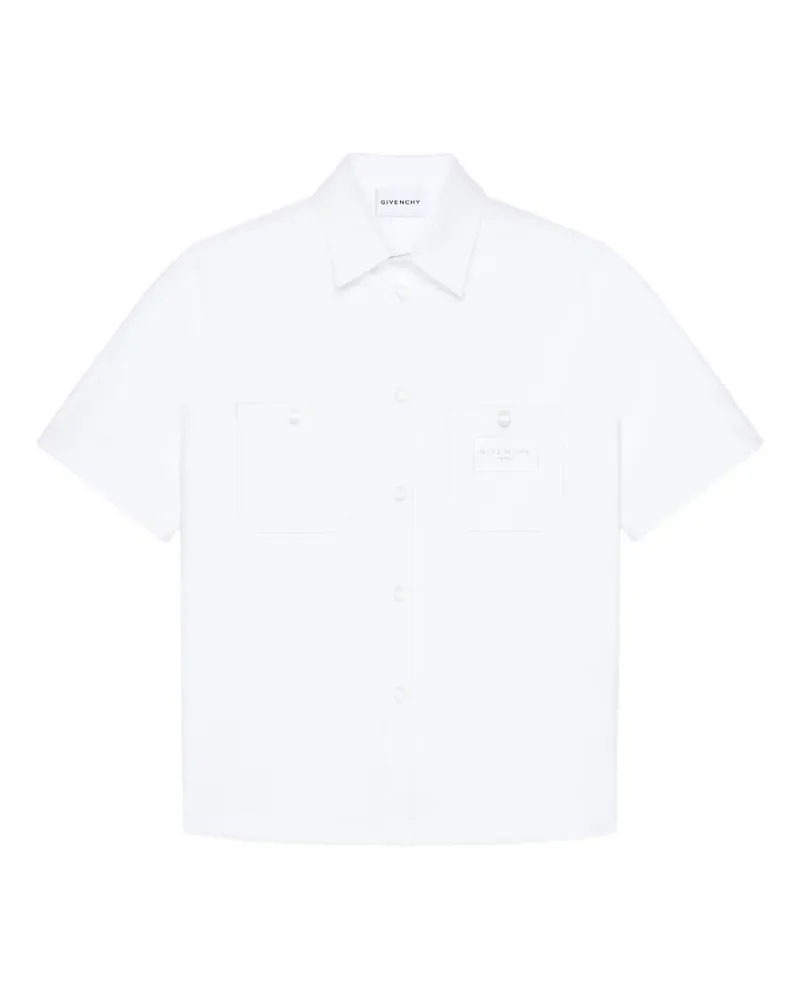Givenchy Couture Seam Hemd aus Baumwolle mit  Paris-Patch - Weiß Weiß