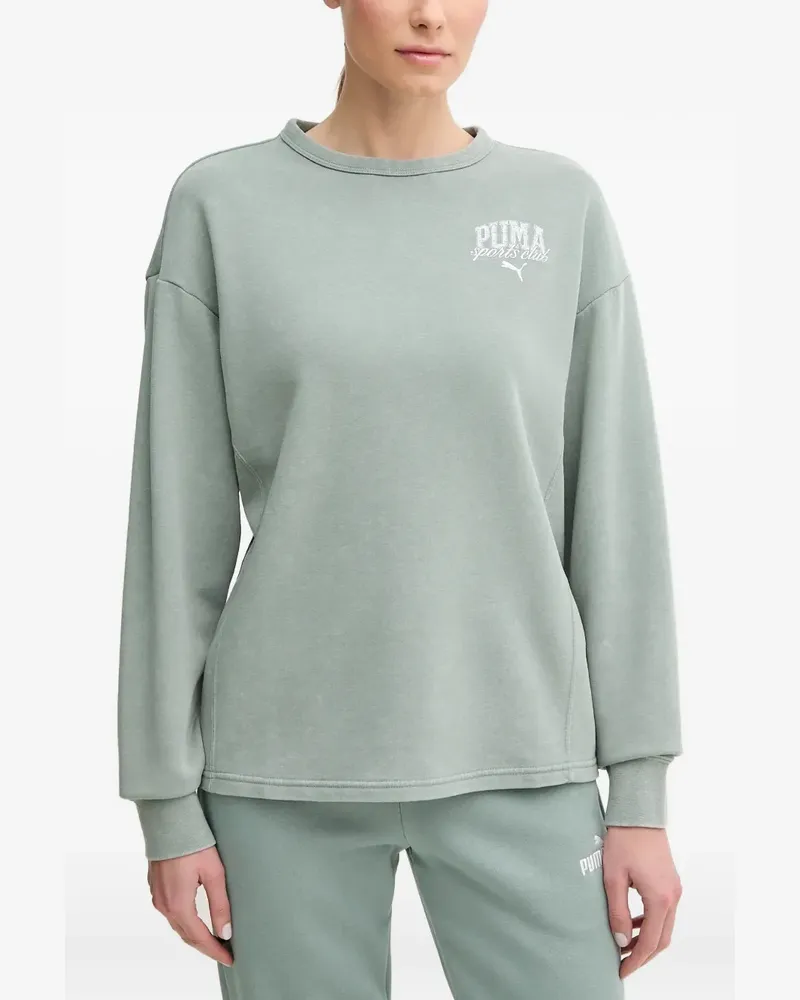 Puma Sweatshirt mit Logo-Print - Grün Grün