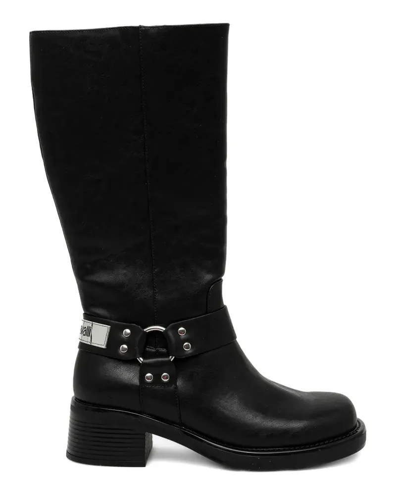 Just Cavalli harness-detail boots - Schwarz Schwarz