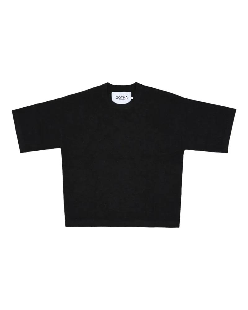 Gotha Poloshirt aus Kaschmir - Schwarz Schwarz