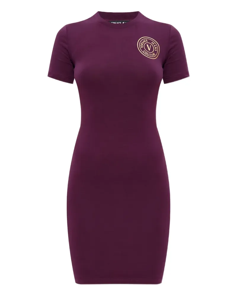 Versace Jeans Minikleid mit Logo-Print - Rot Rot