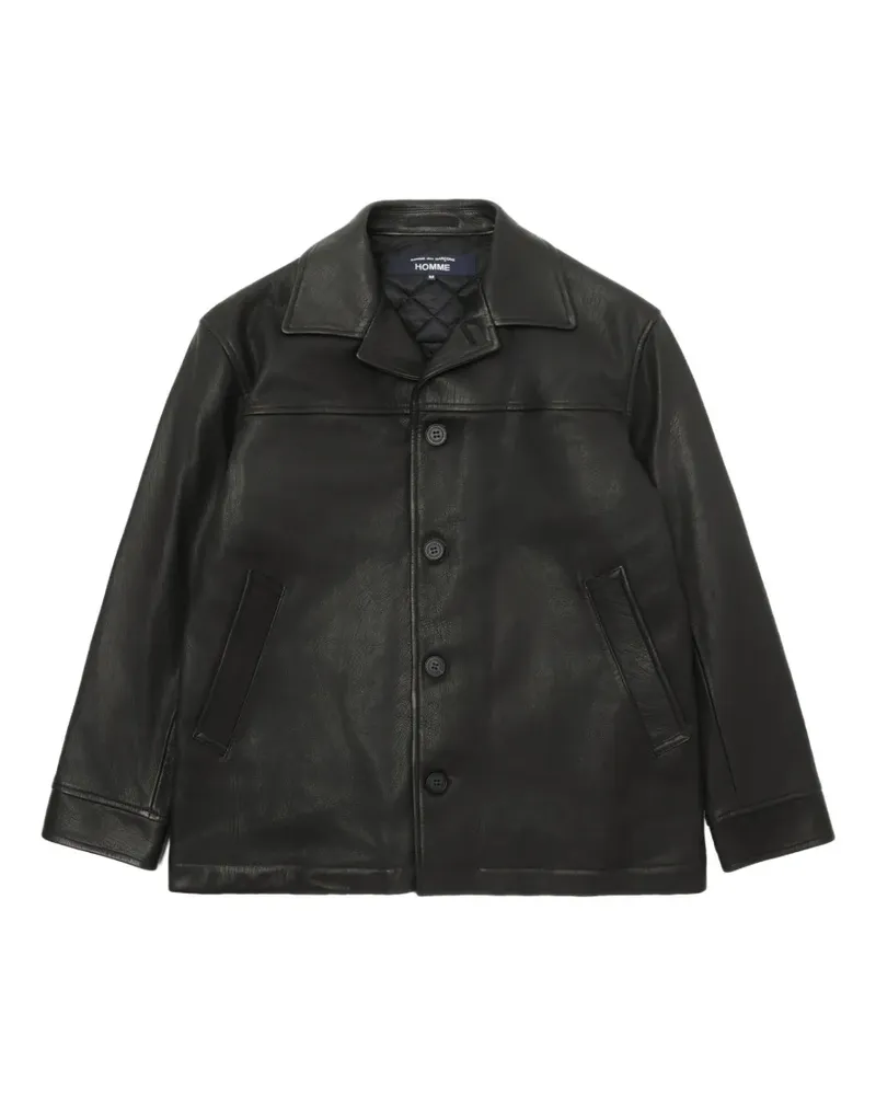 Comme des Garçons Klassische Lederjacke - Schwarz Schwarz