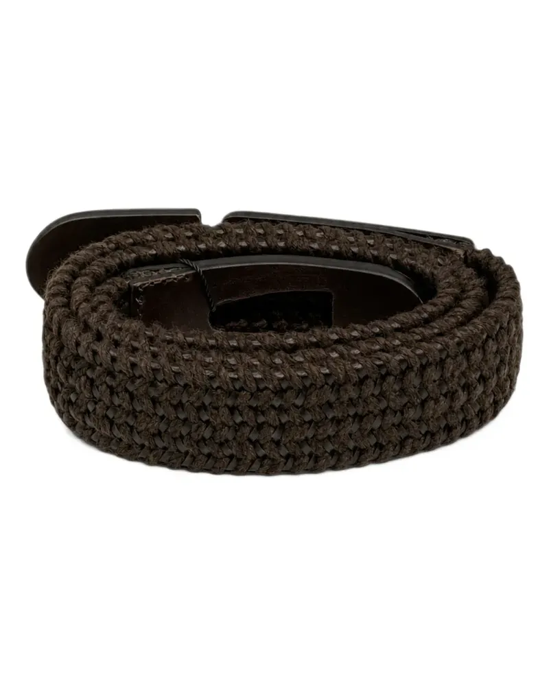 Slowear braided leather belt - Braun Braun