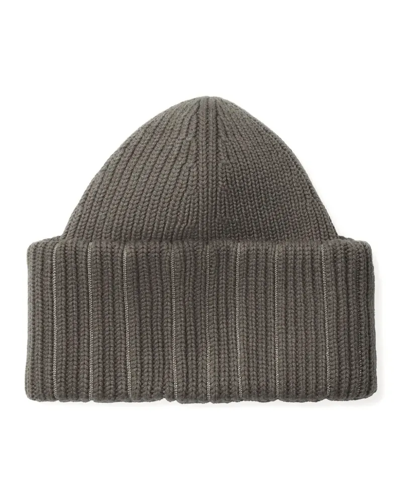 Fabiana Filippi Gerippte Beanie - Grau Grau