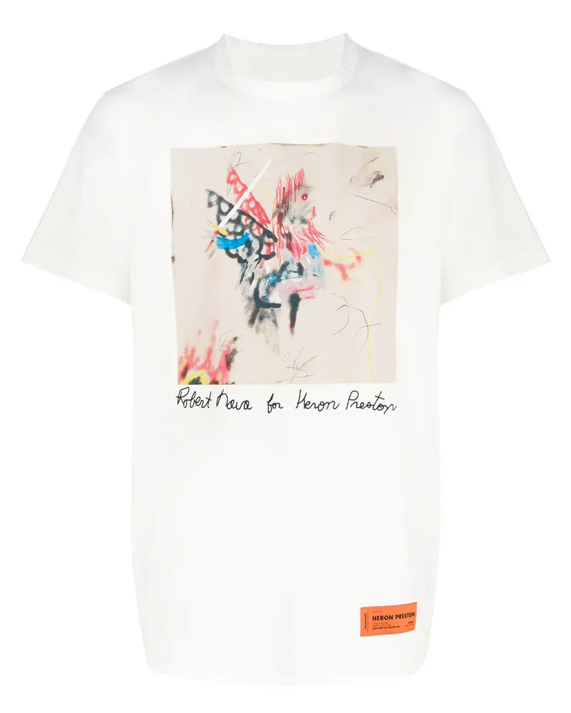 Heron Preston T-Shirt mit "Robert Nova"-Print - Weiß Weiß