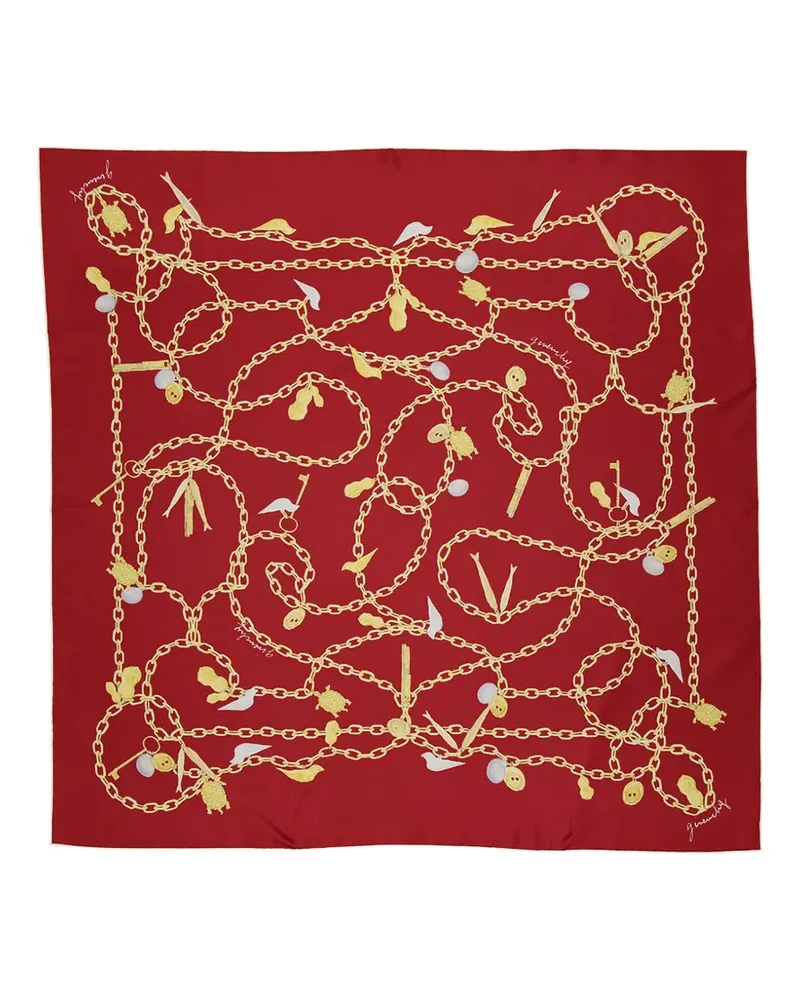 Givenchy chain-print silk scarf - Rot Rot