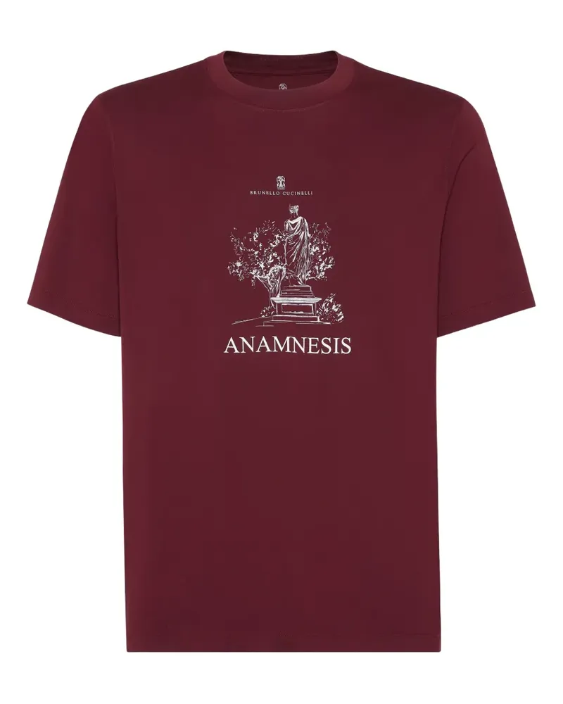 Brunello Cucinelli T-Shirt mit grafischem Print - Rot Rot