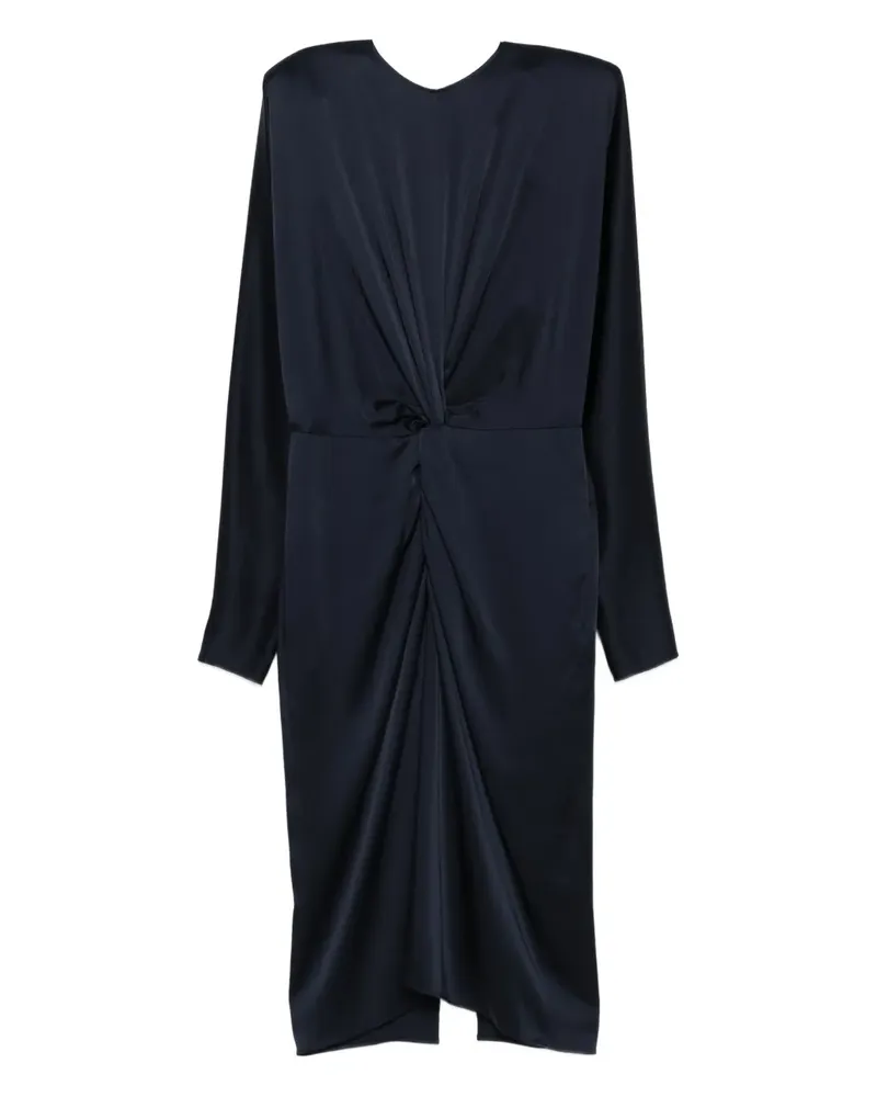 Stella McCartney Langärmeliges Midikleid mit Knotendetail - Blau Blau