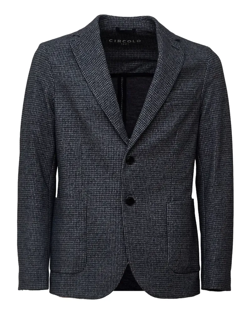 CIRCOLO 1901 micro-print single-breasted blazer - Blau Blau