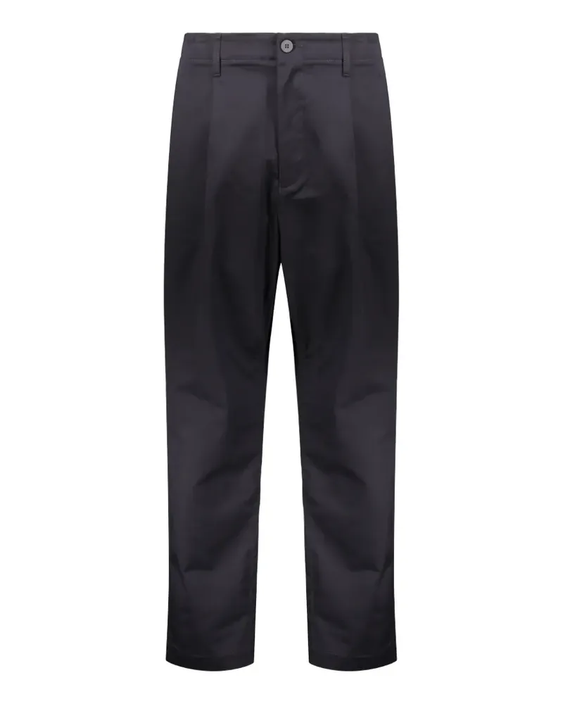 EA7 Straight-Leg-Hose mit Falten - Schwarz Schwarz