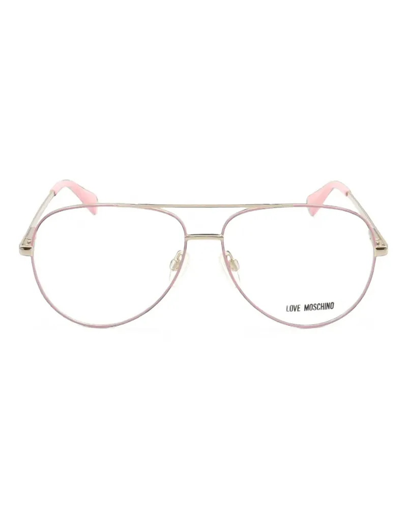 Moschino pilot-frame glasses - Rosa Rosa