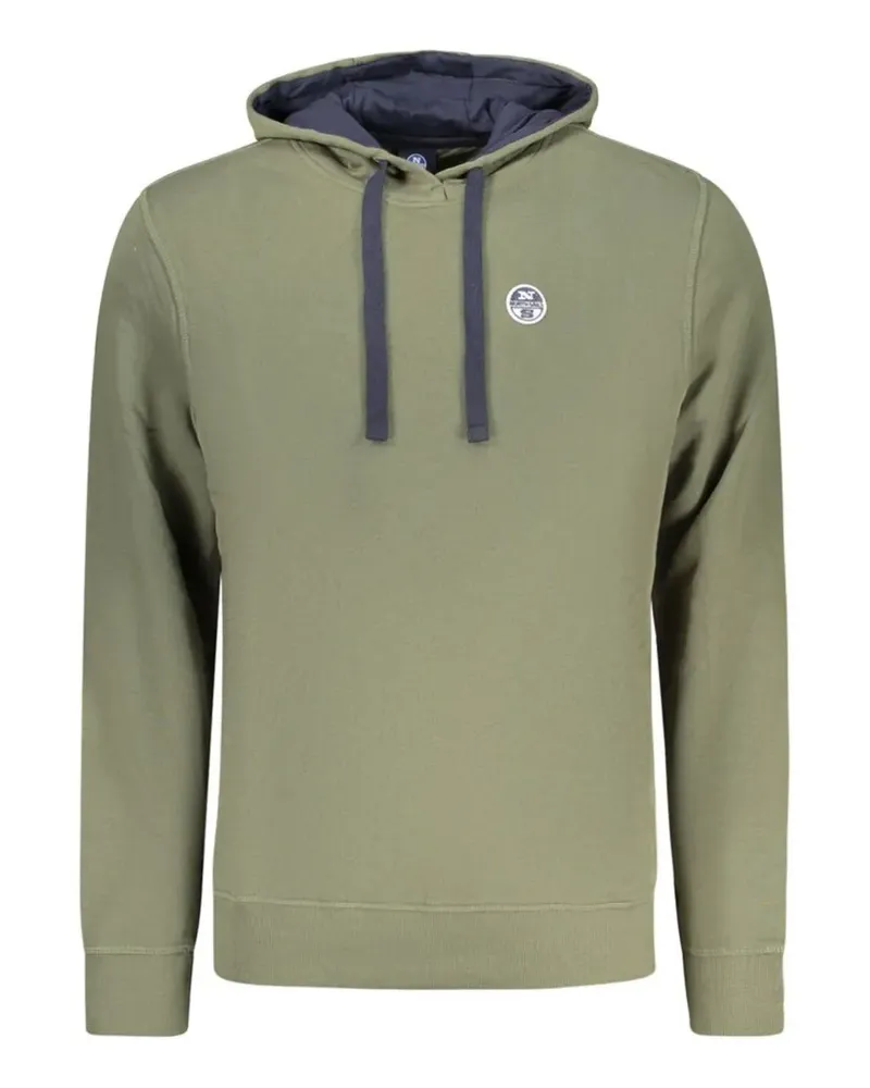 North Sails Hoodie mit Logo-Patch - Grün Grün