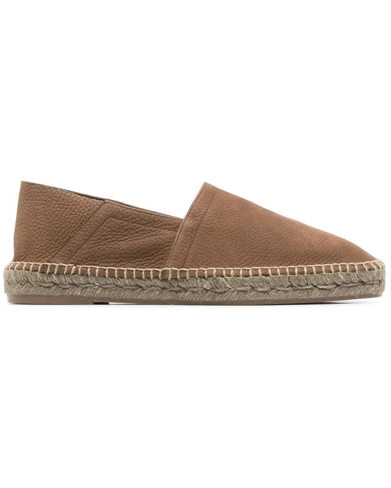 Tom Ford Espadrilles aus strukturiertem Leder - Braun Braun