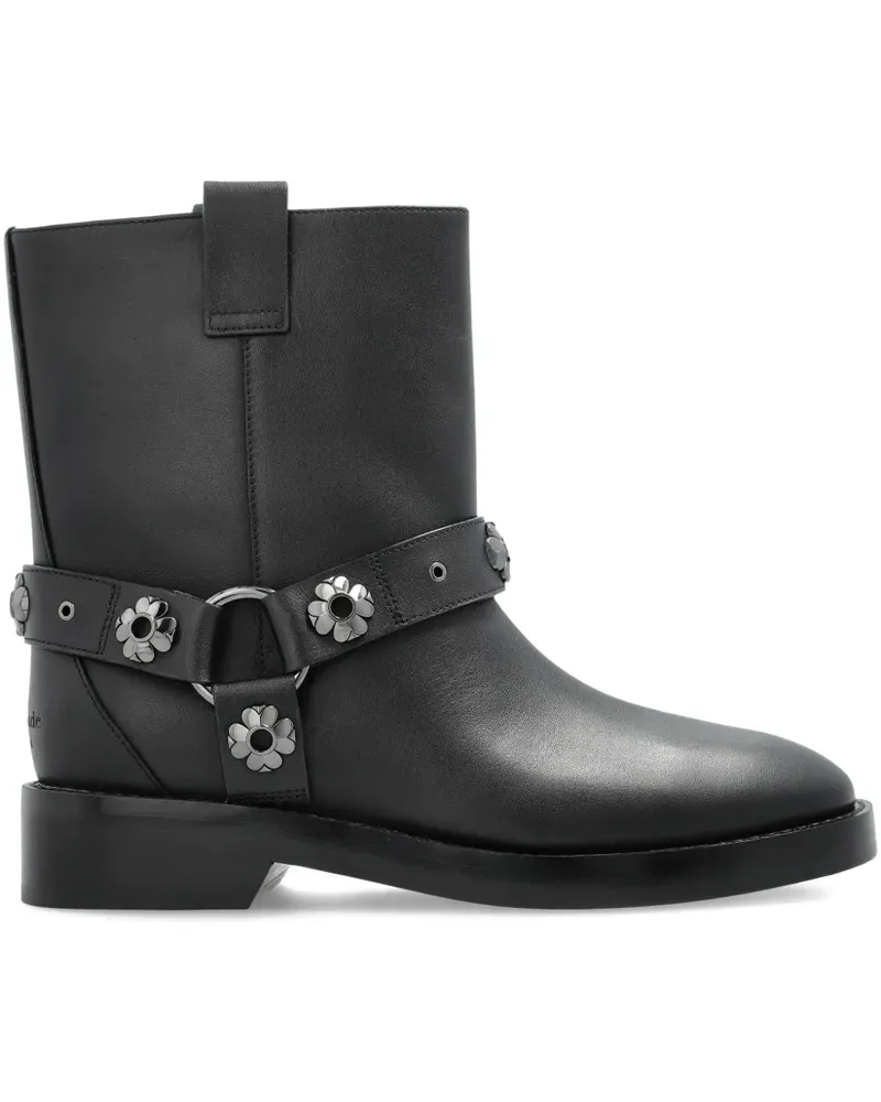 Kate Spade Bikerstiefel mit Blumendetail - Schwarz Schwarz