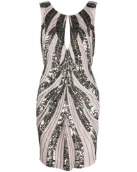 Roberto Cavalli Seidenkleid mit Pailletten Grau