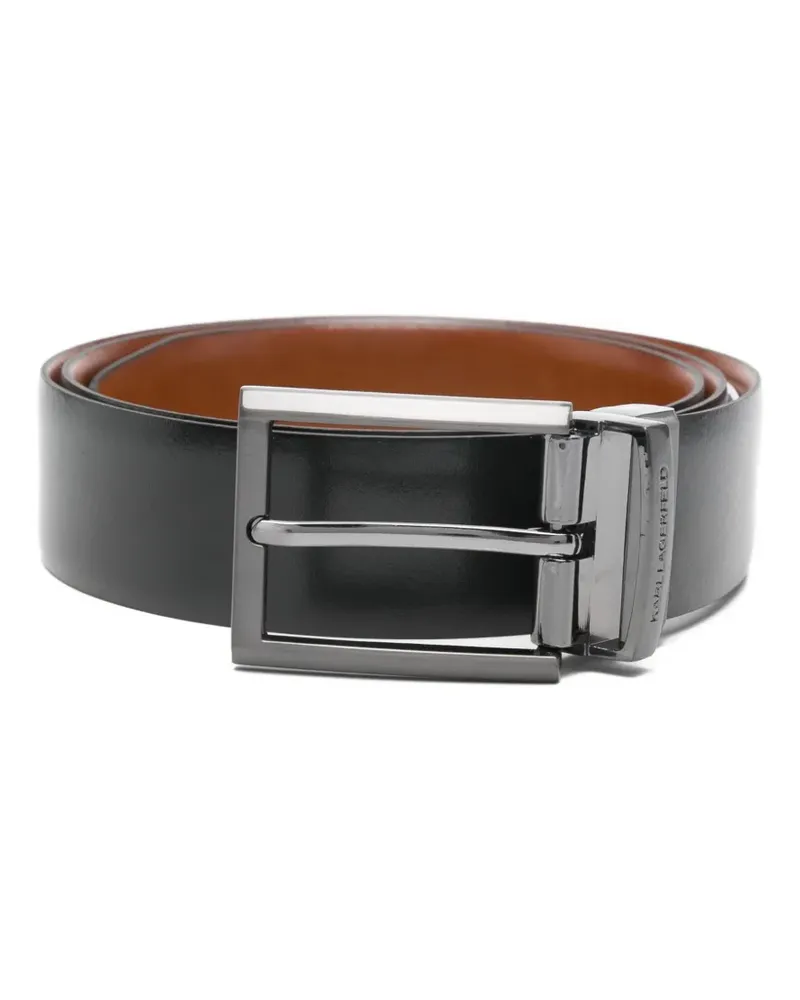 Karl Lagerfeld reversible leather belt - Schwarz Schwarz
