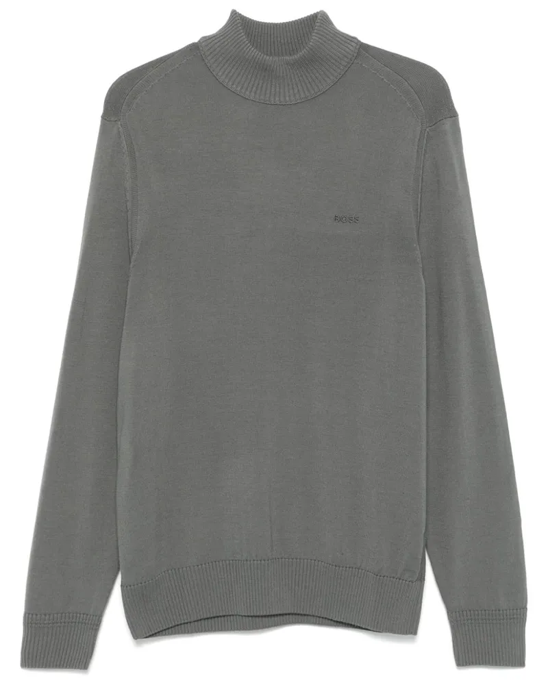 HUGO BOSS Pullover mit Logo-Stickerei - Grau Grau