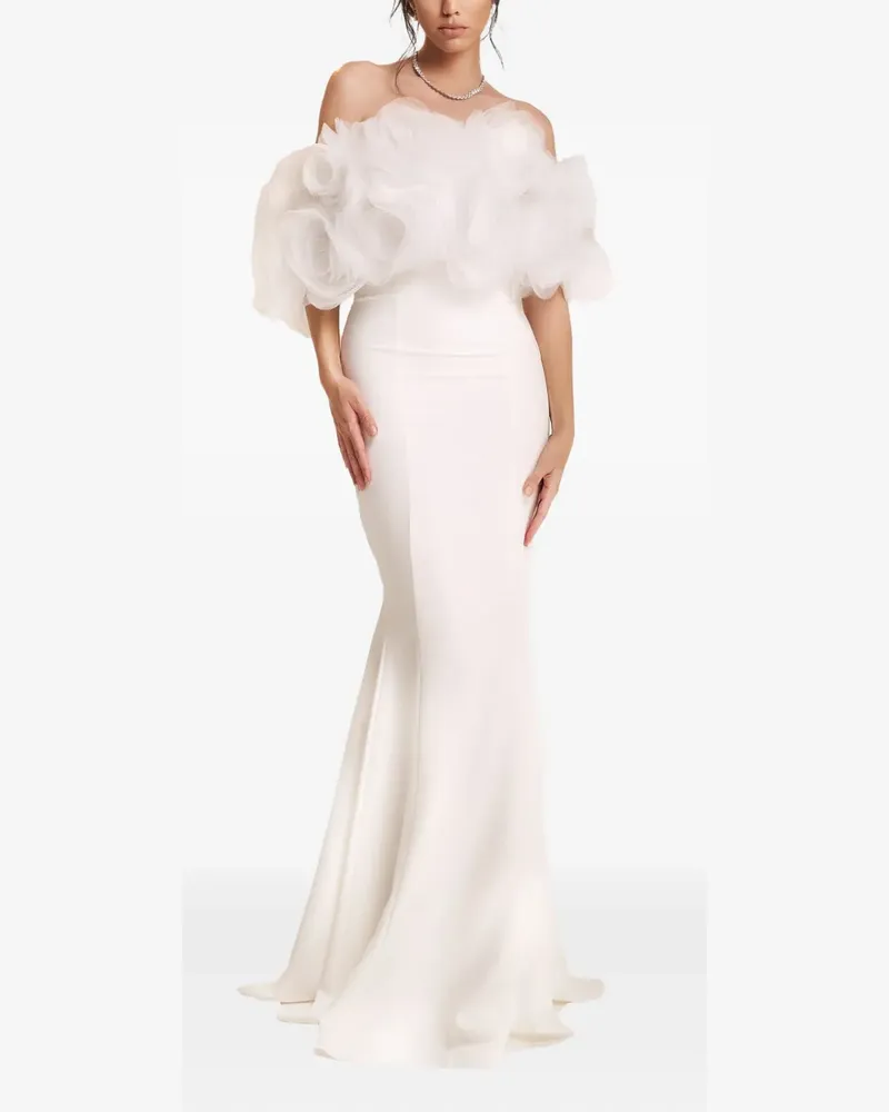 Ana Radu off-shoulder ruffled dress - Weiß Weiß