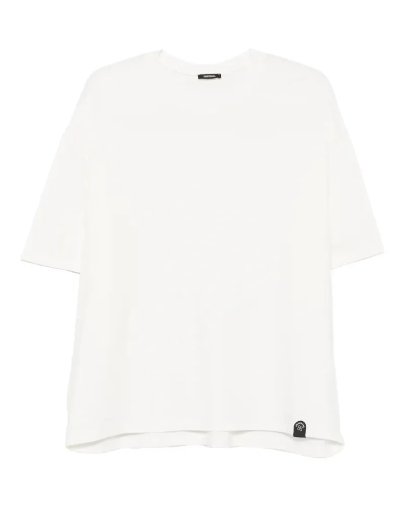 IMPERIAL T-Shirt mit Logo-Patch - Weiß Weiß