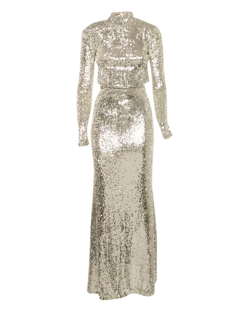 The New Arrivals Ilkyaz Ozel 2020 Kleid mit Pailletten - Silber Silber