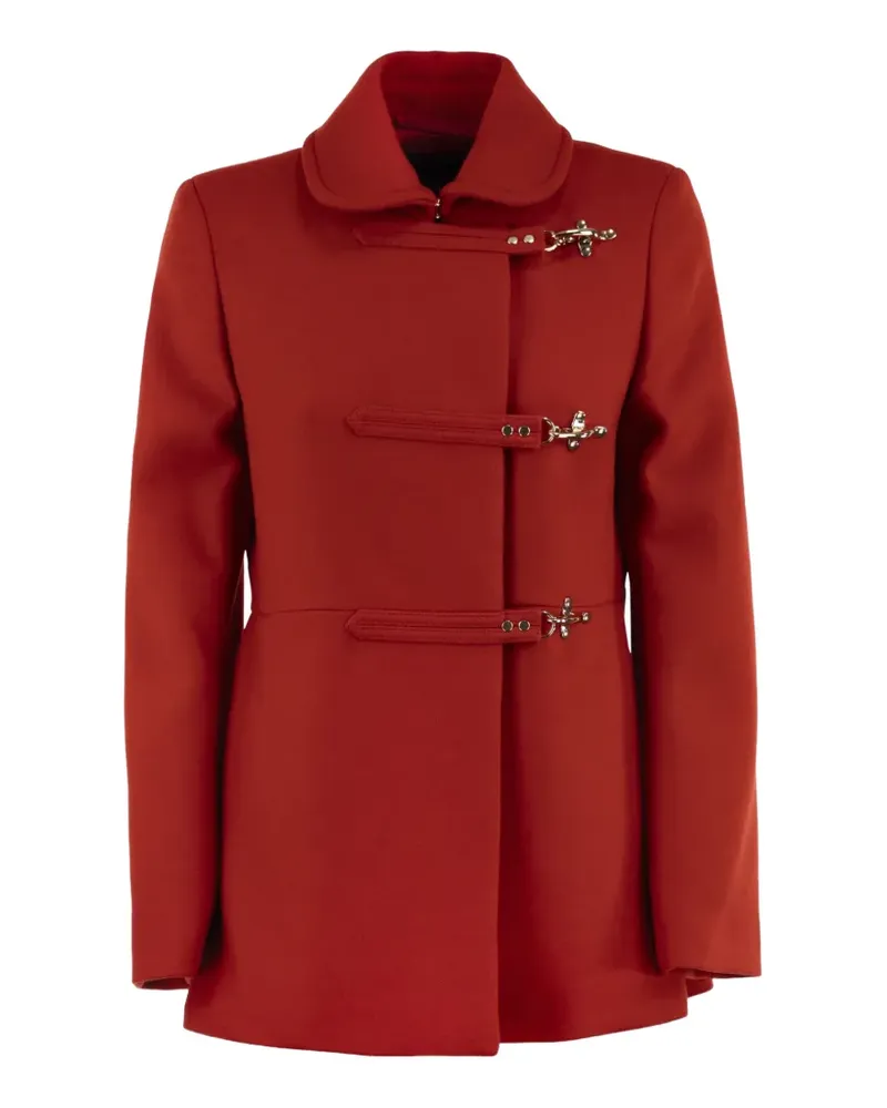 Fay hook-and-eye fastening single-breasted coat - Rot Rot