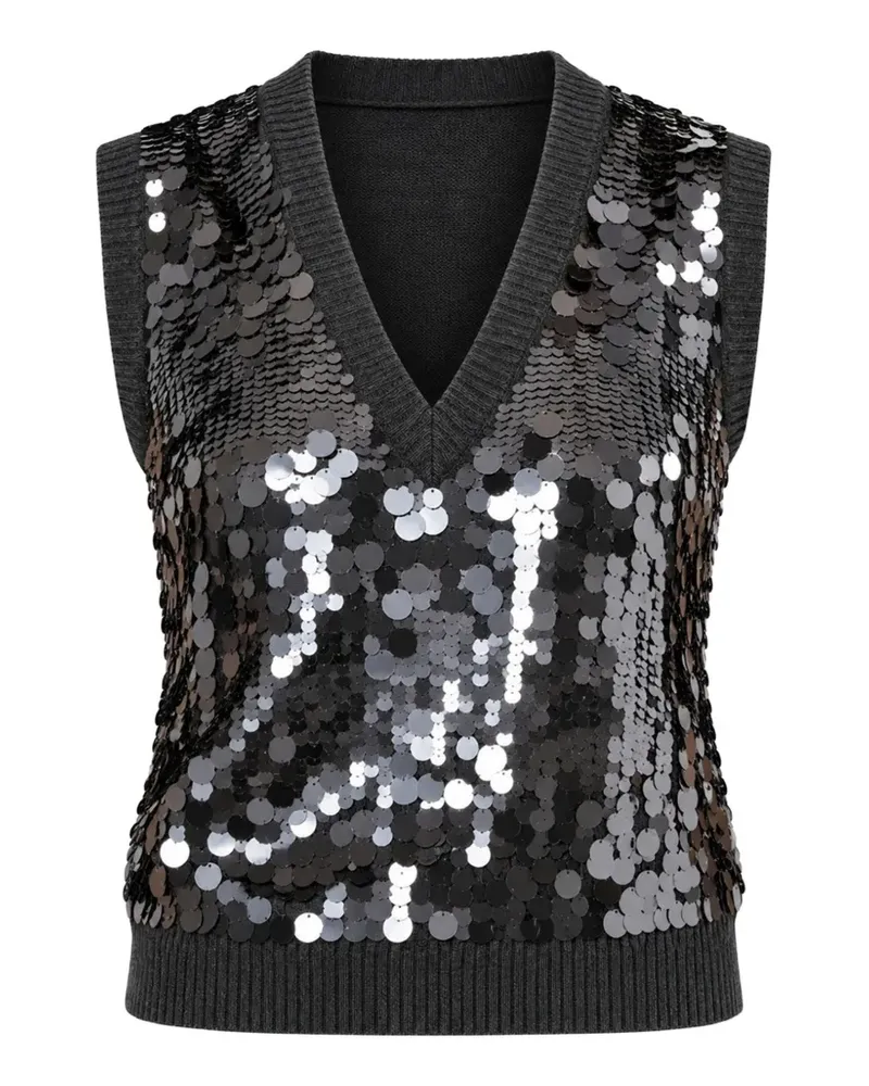 Kocca sequin-embellished V-neck vest - Grau Grau