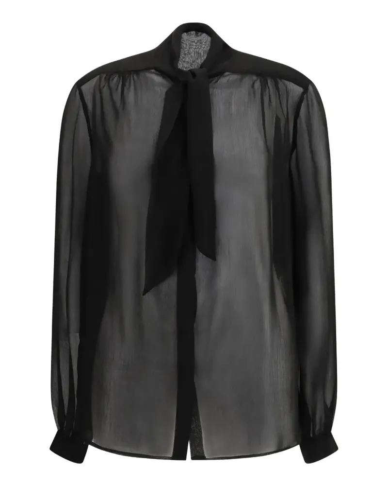 LARDINI Bluse mit Schluppe - Schwarz Schwarz
