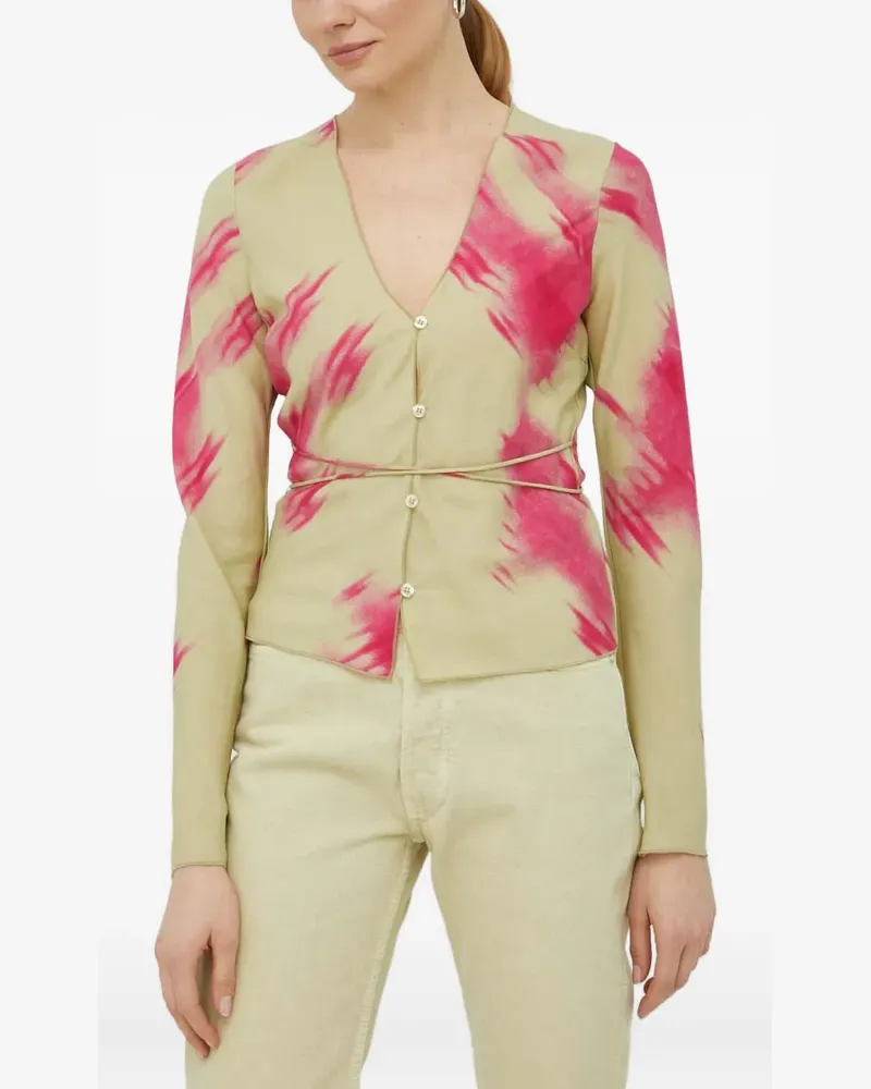 Samsøe & Samsøe Geknöpftes Oberteil mit Bindegürtel - Nude Nude