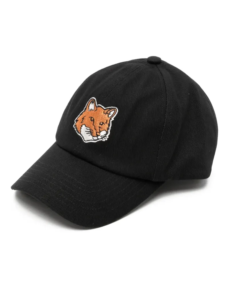 Kitsuné Baseballkappe mit Logo-Stickerei - Schwarz Schwarz