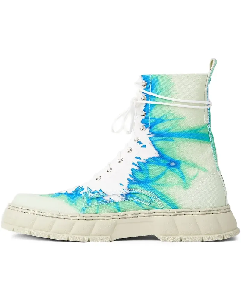 VIRÓN Schnürstiefel mit Print - Nude Nude