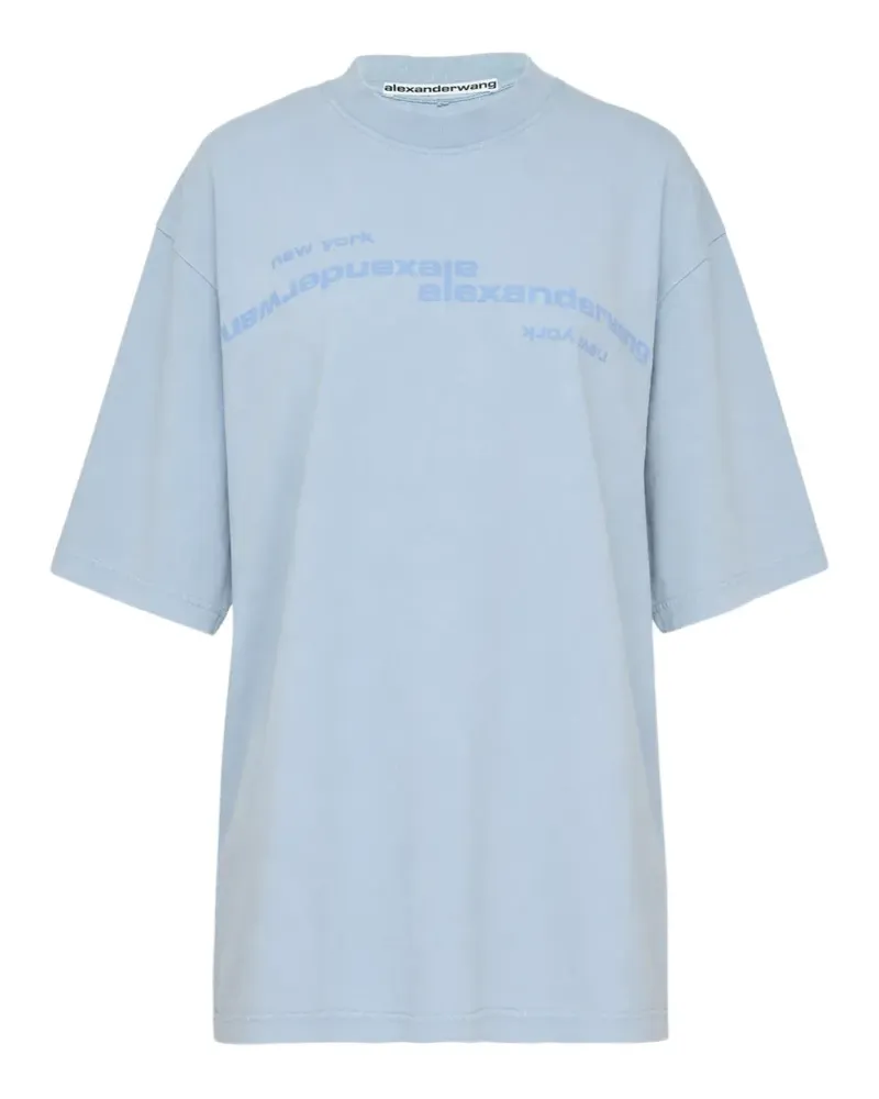 Alexander Wang logo-print T-shirt - Blau Blau
