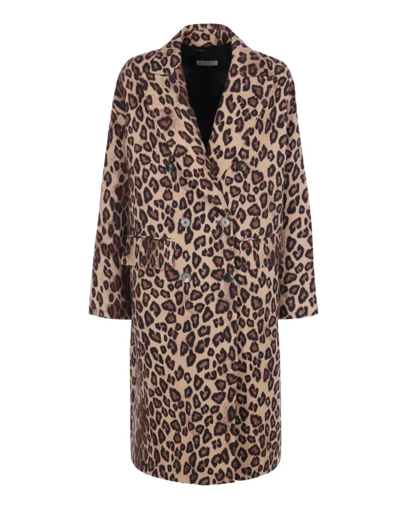 Alberto Biani Cabanjacke mit Leopardenprint - Nude Nude