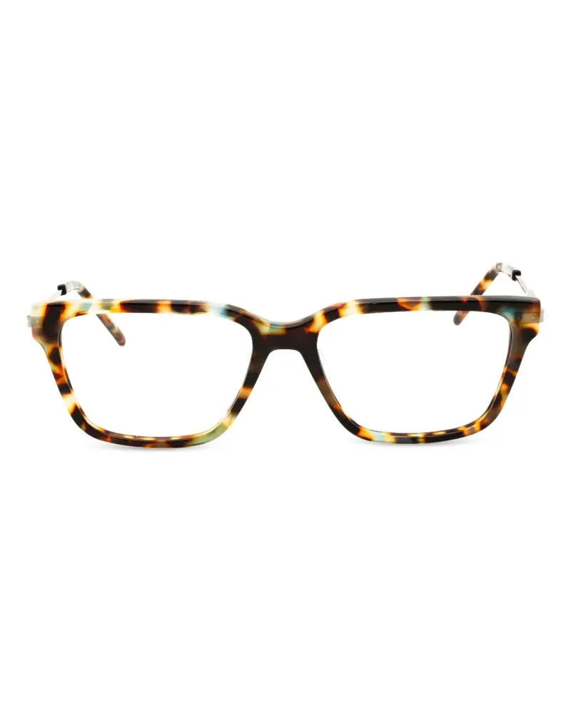 DKNY tortoiseshell-effect rectangle-frame glasses - Braun Braun