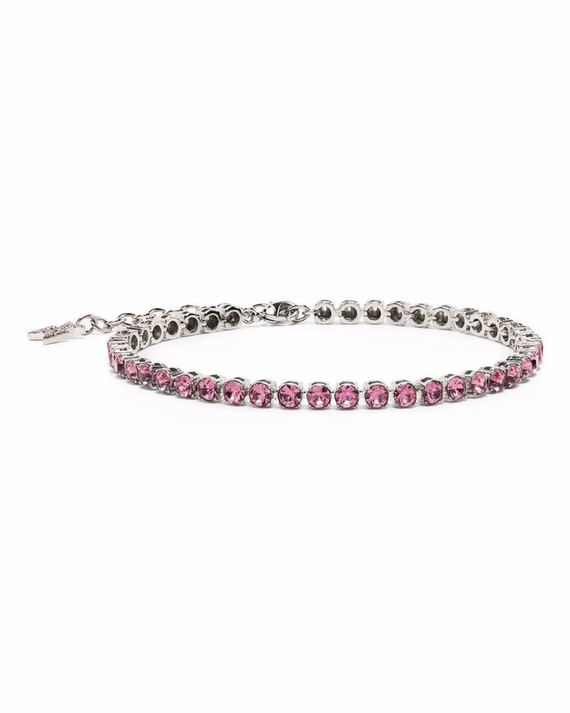 Amina Muaddi Armband mit Kristallen Rosa