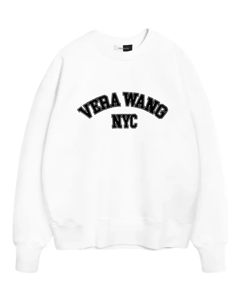 Vera Wang College crew-neck oversized cotton sweatshirt - Weiß Weiß