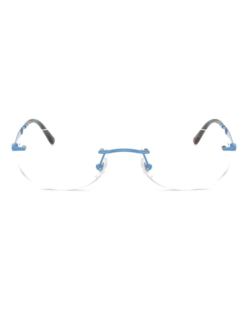 Ray Ban Brille mit ovalem Gestell - Blau Blau