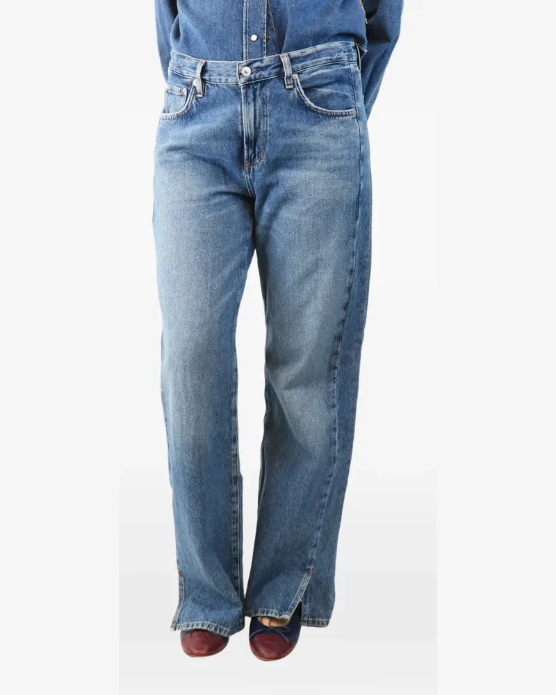 Citizens of humanity High-Waist-Jeans mit weitem Bein - Blau Blau
