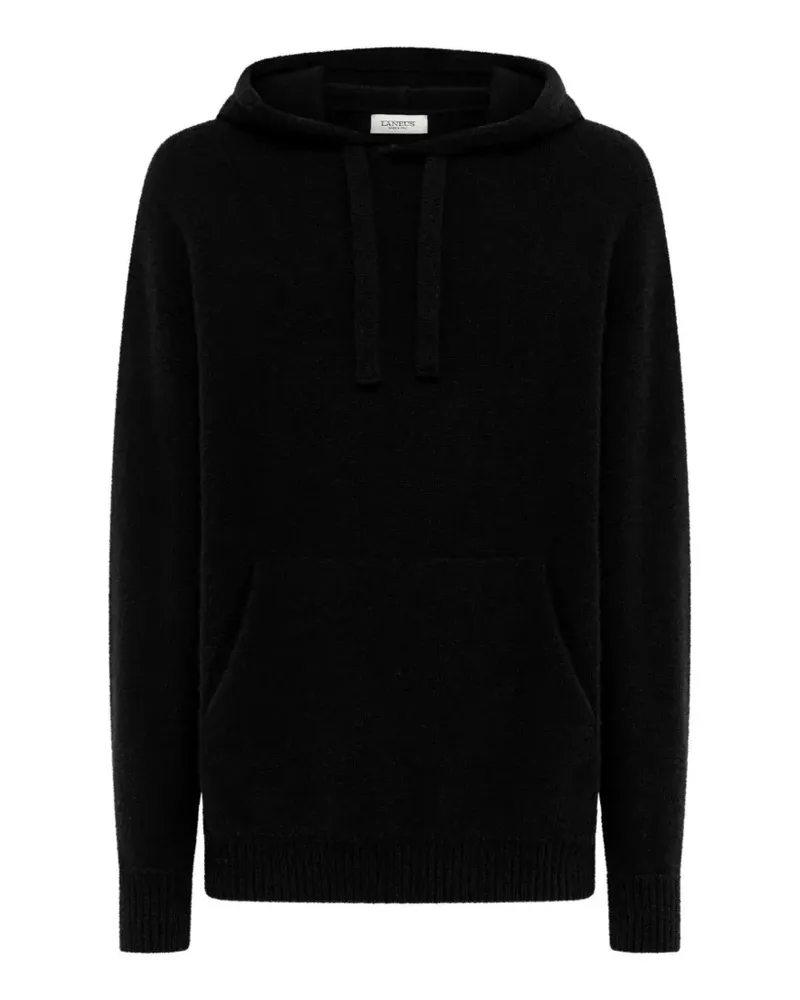 Laneus Gestrickter Hoodie - Schwarz Schwarz