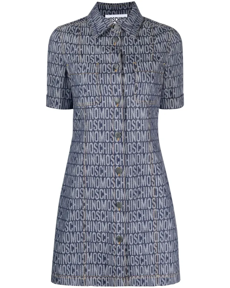Moschino Minikleid mit Logo - Blau Blau