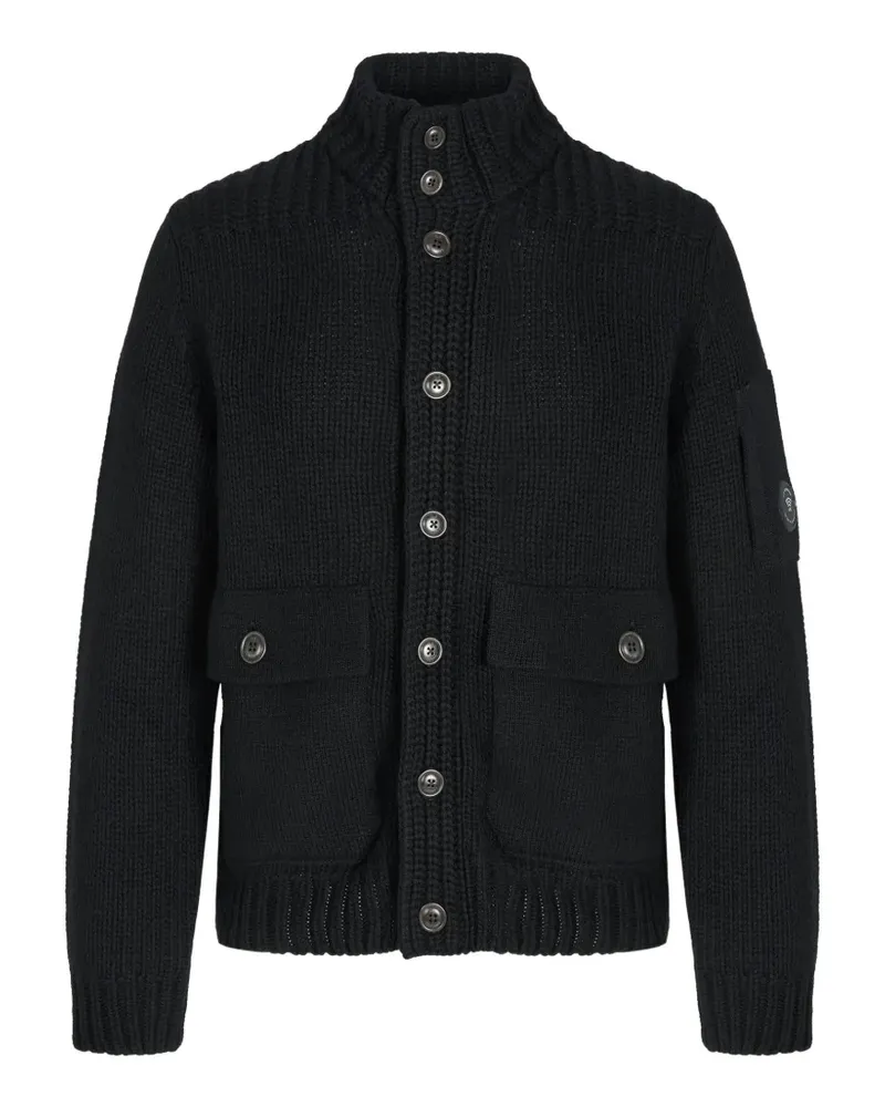 C.P. Company Geknöpfter Pullover aus Lammwolle - Schwarz Schwarz