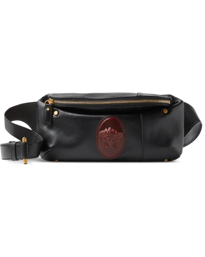 Versace Kleine Lou Gürteltasche aus Nappaleder - Schwarz Schwarz